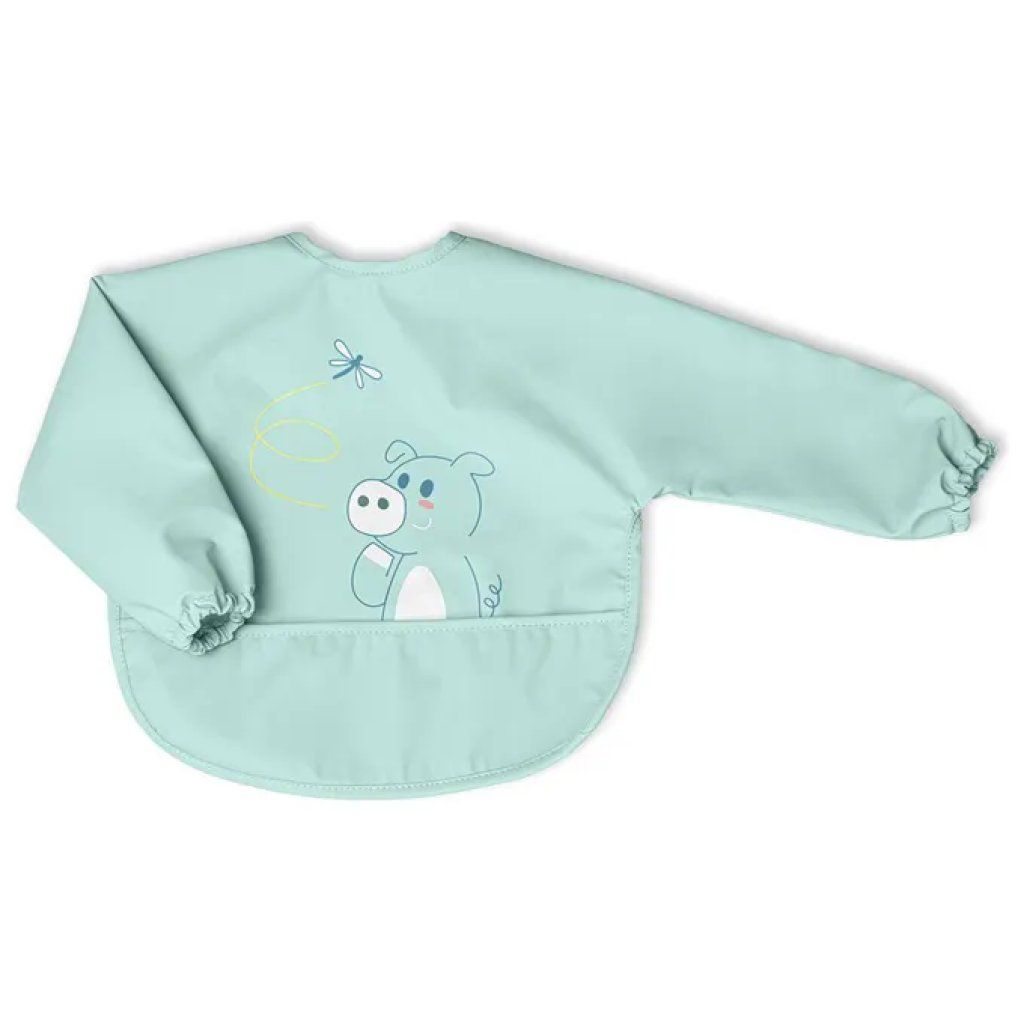Chicco Bavaglino Impermeabile con Maniche Lunghe Azzurro 6m+ Chicco Bavaglino Impermeabile con Maniche Lunghe Azzurro 6m+
