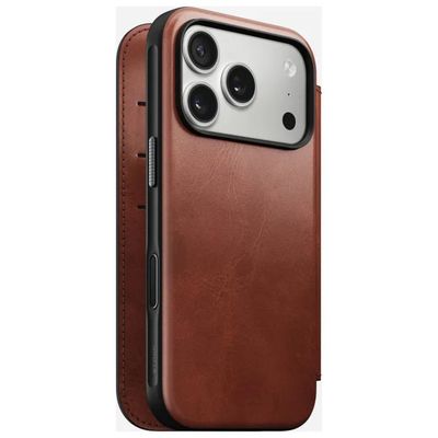 Nomad Modern Leather Folio per iPhone 17 Pro – Marrone