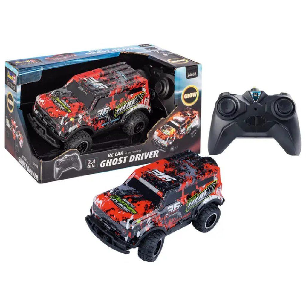 Revell Ghost Driver 24683 – Auto RC rossa con LED, scala 1:22 Revell Ghost Driver 24683 – Auto RC rossa con LED, scala 1:22