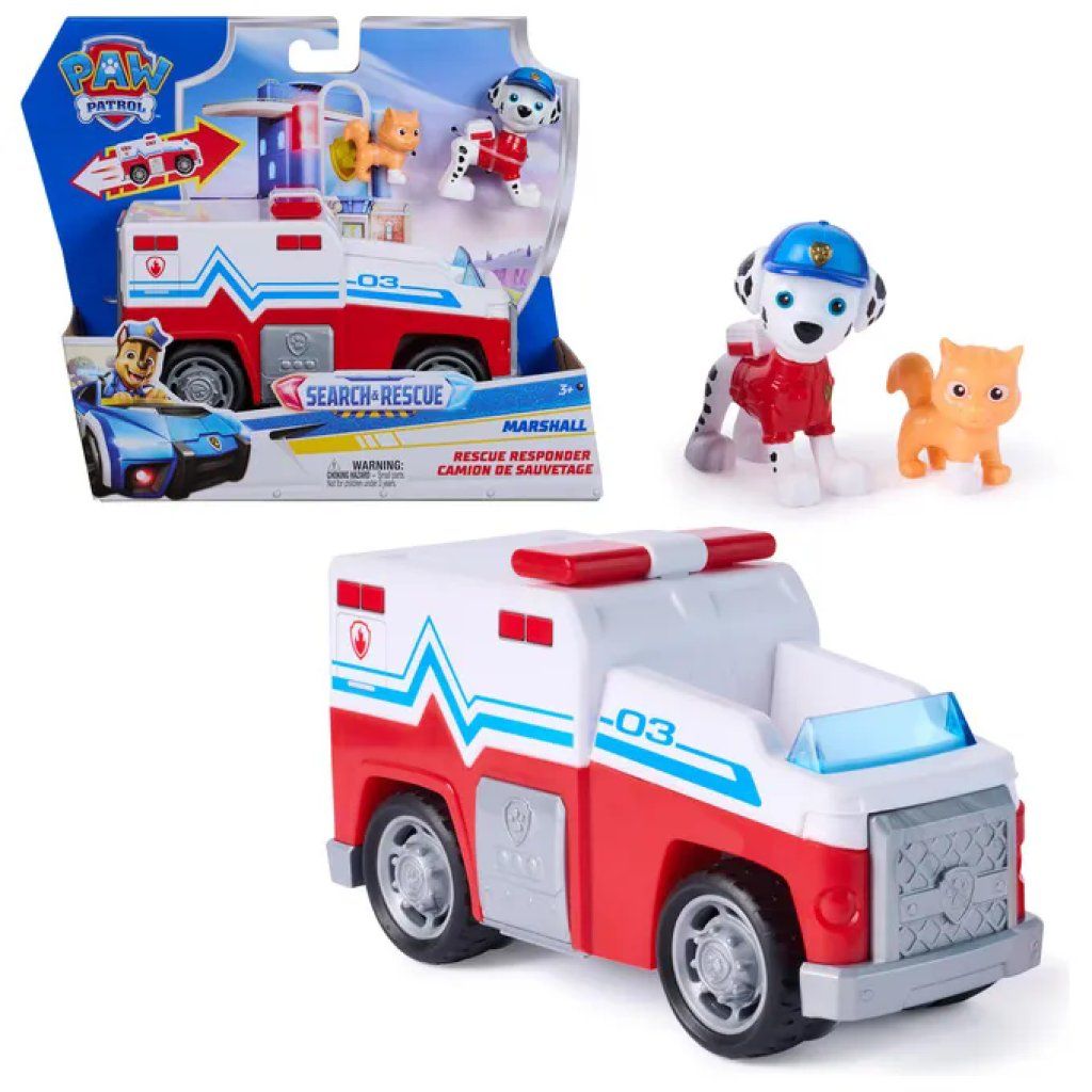 SPIN MASTER Paw Patrol Camion di Salvataggio di Marshall con Personaggio e Gattino