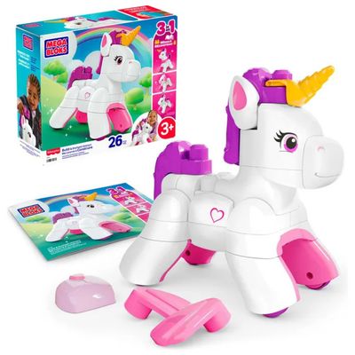 MEGA BLOKS Fisher-Price JKG36 Unicorno 3 in 1, 26 blocchi