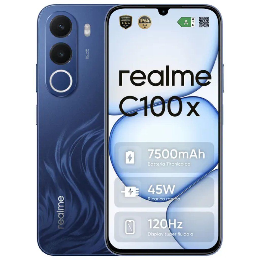 Realme C100x Smartphone 6,8” 4/256 GB 4G Blu Realme C100x Smartphone 6,8” 4/256 GB 4G Blu