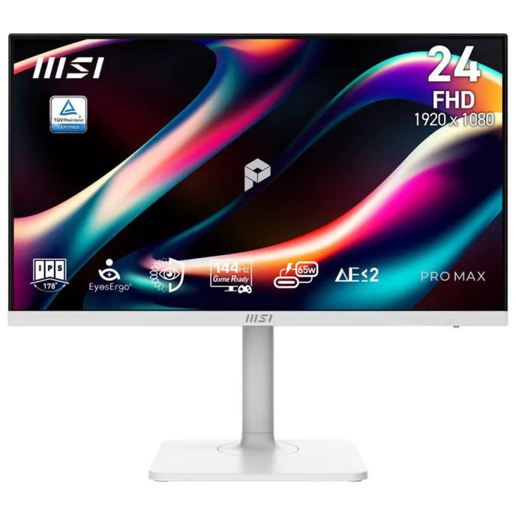 MSI PRO MAX 241PHW E14 Monitor 23.8'' Full HD IPS 144 Hz Altoparlanti Integrati Hub USB Bianco MSI PRO MAX 241PHW E14 Monitor 23.8'' Full HD IPS 144 Hz Altoparlanti Integrati Hub USB Bianco