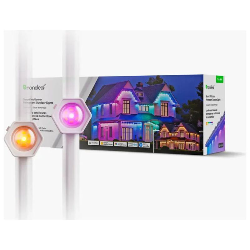 Nanoleaf Smarter Kit Luci LED da Esterno, 15 m, 30 Punti Luce, Matter, Multicolore