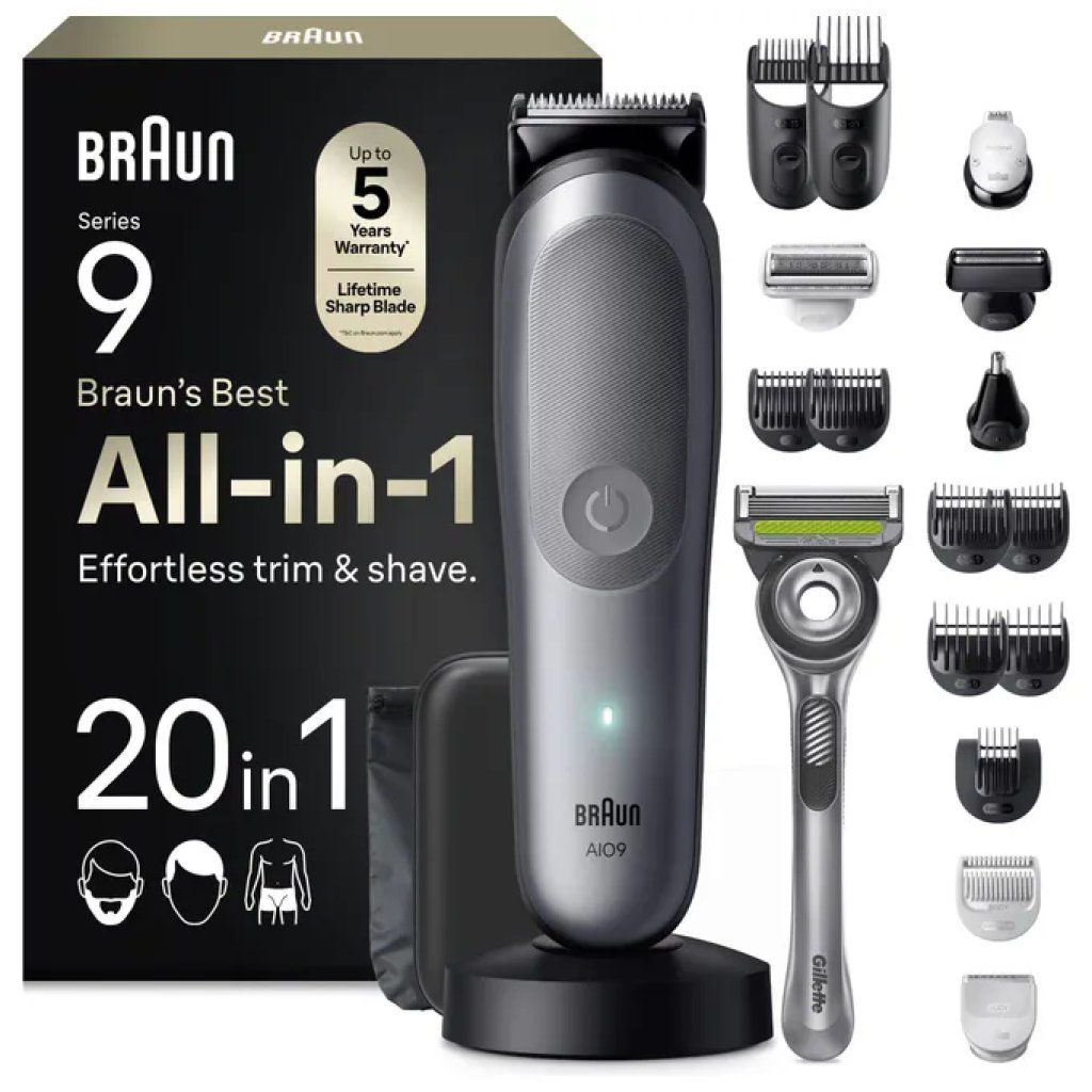 Braun Series 9 AIO9540 Regolabarba All-in-One con 9 accessori