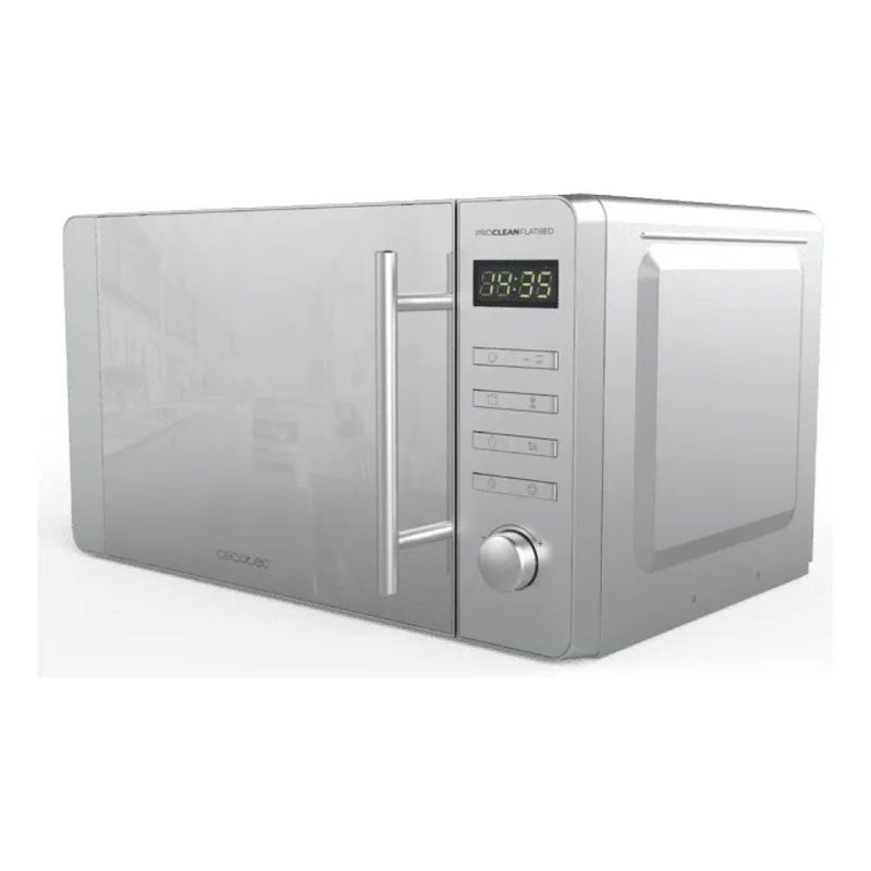 Cecotec Proclean 5120 Flatbed Mirror Microonde con Grill, 20 L, 700 W, Grigio