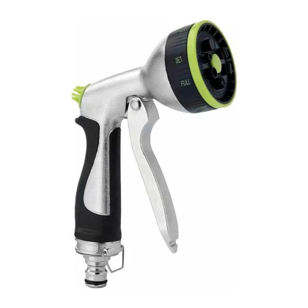 AQUATECH Aquajet 419B Pistola per Innaffiare in Metallo Cromato, 8 Getti