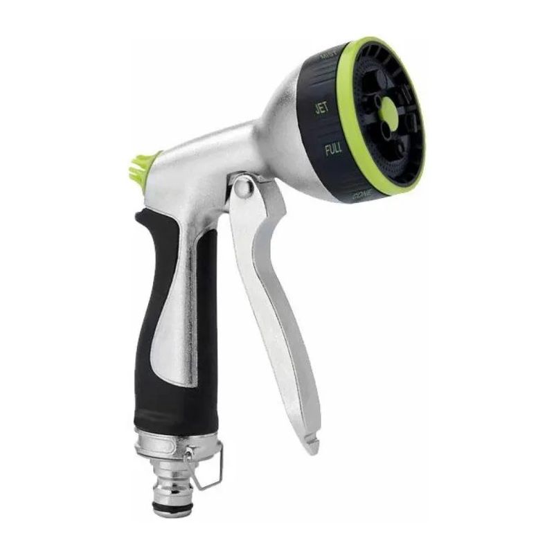 AQUATECH Aquajet 419B Pistola per Innaffiare in Metallo Cromato, 8 Getti