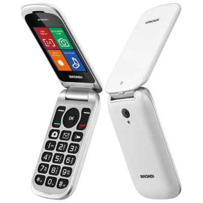 Brondi Stone+ Telefono Cellulare Flip Attivo Dual SIM, Bianco Brondi Stone+ Telefono Cellulare Flip Attivo Dual SIM, Bianco
