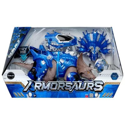 MGA Armorsaurs Triceratops Cobalto con Morso e Armatura MGA Armorsaurs Triceratops Cobalto con Morso e Armatura
