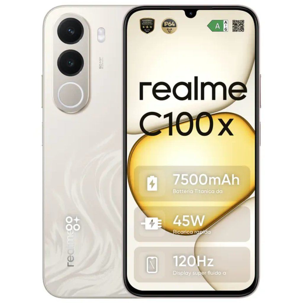 Realme C100x Smartphone 256 GB, 4 GB RAM, Oro Realme C100x Smartphone 256 GB, 4 GB RAM, Oro