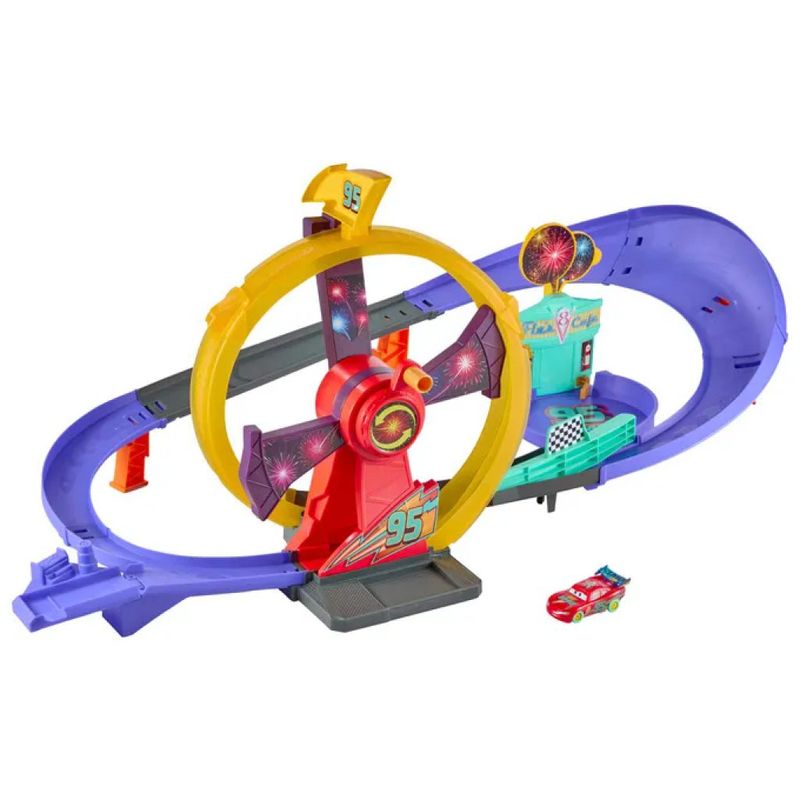 Mattel Cars – Pista della Vittoria di Saetta McQueen con auto luminosa