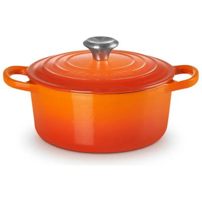 Le Creuset Signature Cocotte Rotonda in Ghisa Smaltata, 1,8 L, Arancione Le Creuset Signature Cocotte Rotonda in Ghisa Smaltata, 1,8 L, Arancione
