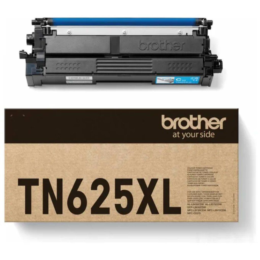Brother TN-625XLC Toner Ciano Originale XL – 4.500 Pagine Brother TN-625XLC Toner Ciano Originale XL – 4.500 Pagine