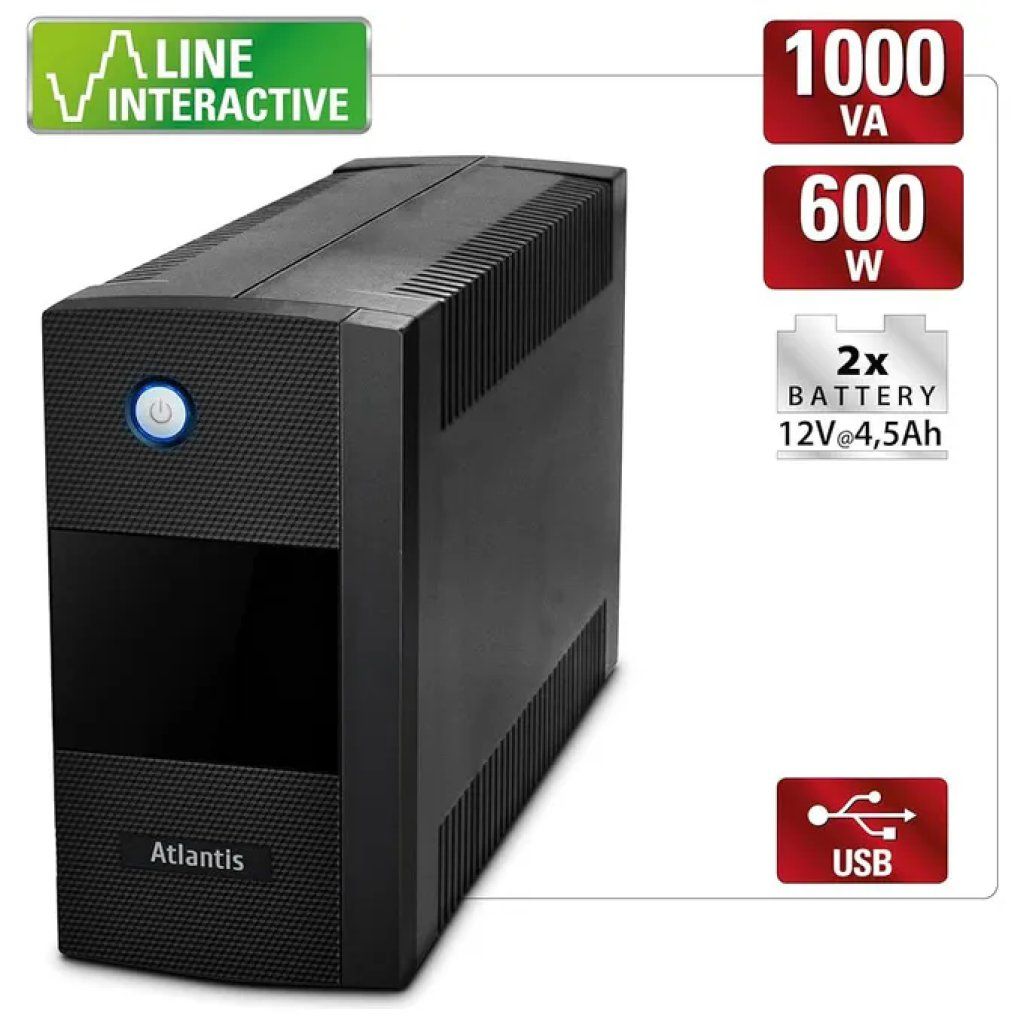Atlantis-Land OnePower S1000P UPS 1000VA/600W Line-Interactive Atlantis-Land OnePower S1000P UPS 1000VA/600W Line-Interactive