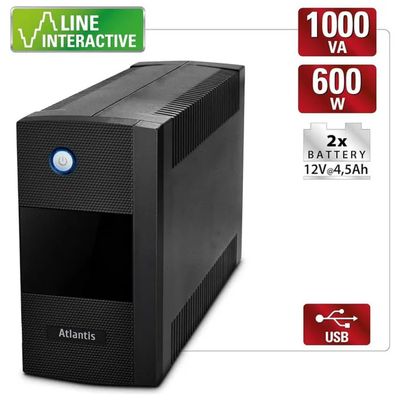 Atlantis-Land OnePower S1000P UPS 1000VA/600W Line-Interactive