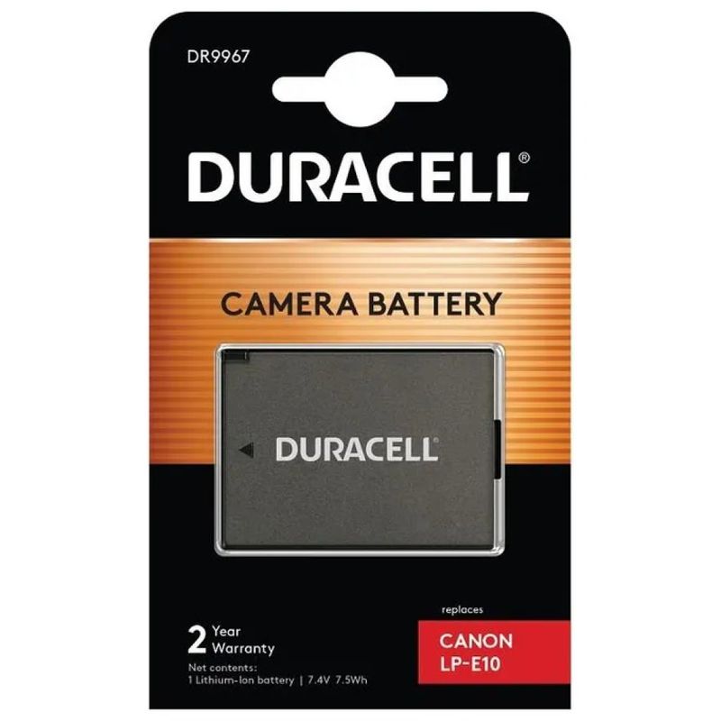 Duracell DR9967 Batteria Li-Ion compatibile Canon LP-E10, 1020 mAh, 7,4 V