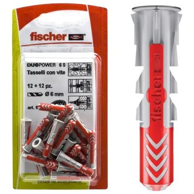 Fischer DuoPower Tasselli Universali 6 x 30 mm, 25 Pezzi