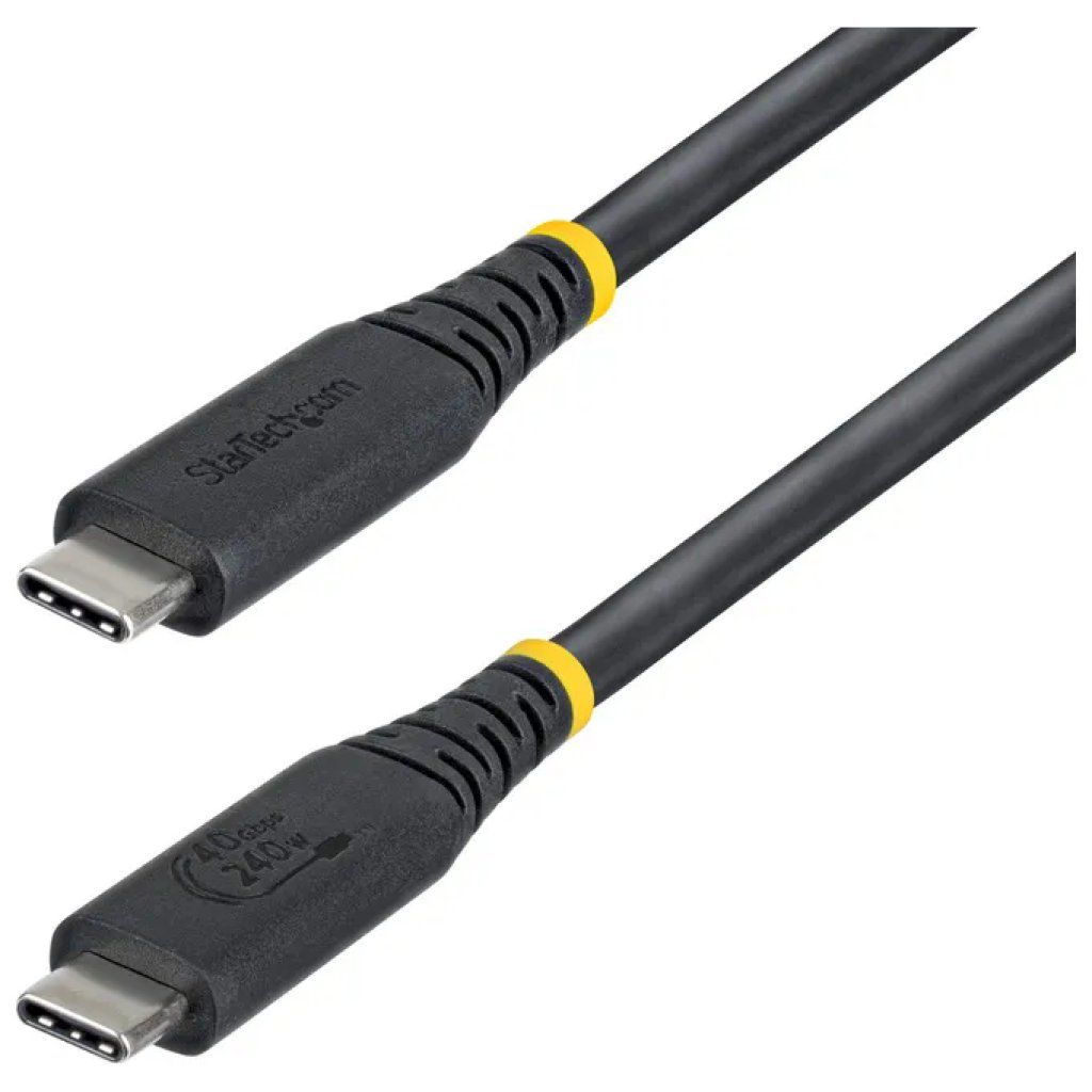StarTech.com Cavo USB4 40 Gbps da 1 m, 240 W PD, 8K 60 Hz, Nero