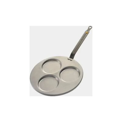 De Buyer Mineral B Element Padella per Blinis, 27 cm, 3 Scomparti De Buyer Mineral B Element Padella per Blinis, 27 cm, 3 Scomparti