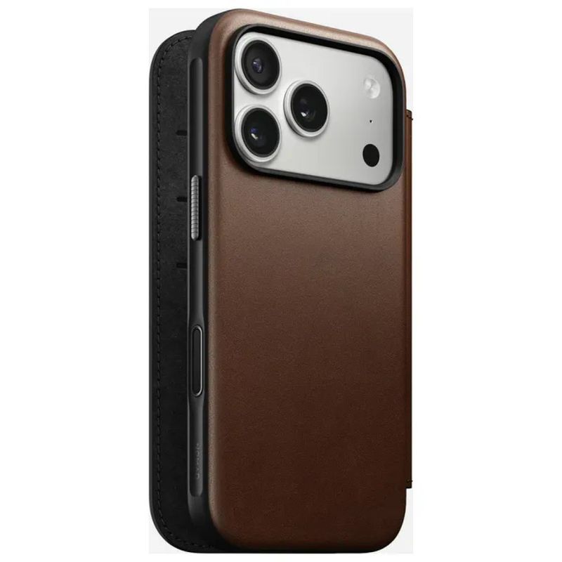 Nomad Modern Leather Folio per iPhone 17 Pro – Marrone