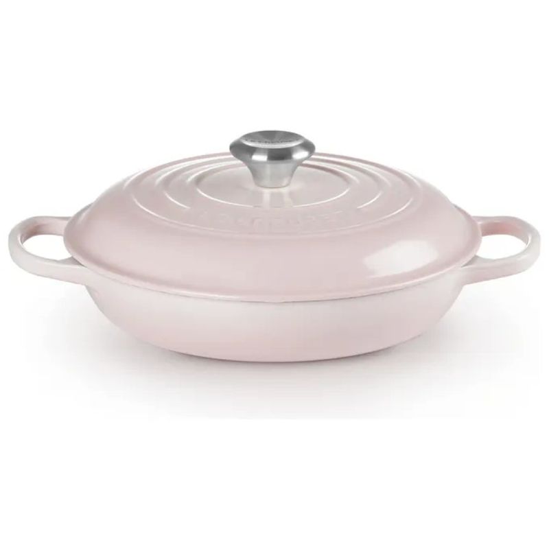 Le Creuset tegame basso rotondo in ghisa 26 cm, 2,2 L, Shell Pink