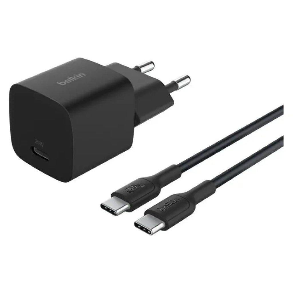 Belkin BoostCharge caricatore USB-C 25 W con cavo da 1 m, nero