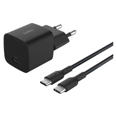 Belkin BoostCharge caricatore USB-C 25 W con cavo da 1 m, nero Belkin BoostCharge caricatore USB-C 25 W con cavo da 1 m, nero