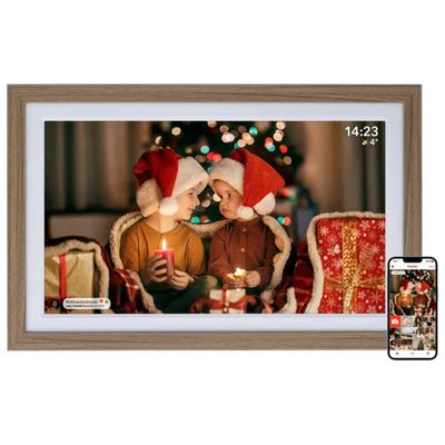Rollei 50018 Cornice Digitale Wi-Fi Touch 21,5″ Full HD, 32 GB, Marrone