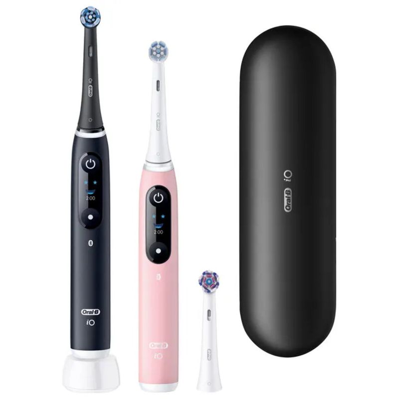 Oral-B iO6 Duo – 2 spazzolini elettrici nero e rosa