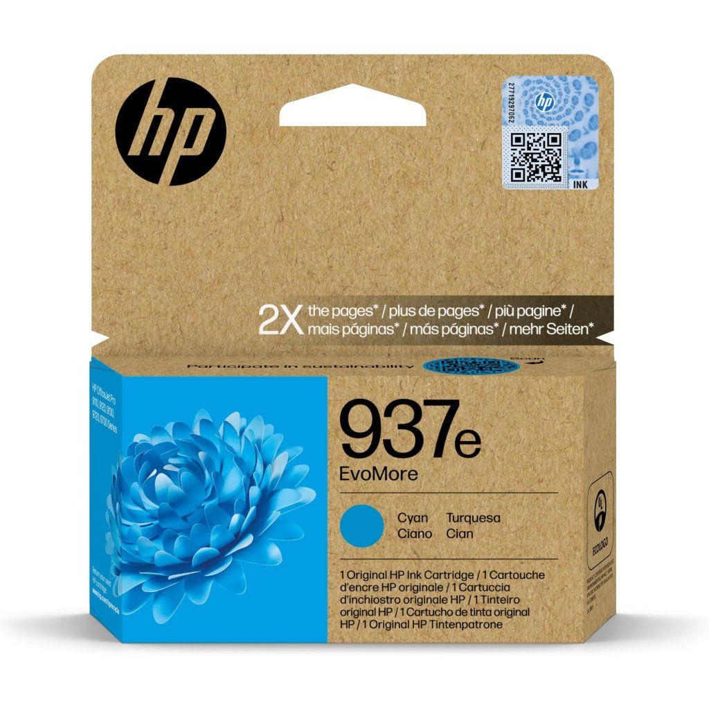 HP Cartuccia originale HP 937e EvoMore Ciano