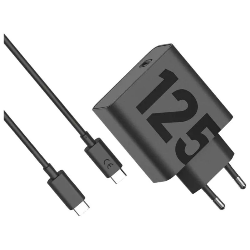 Motorola TurboPower 125W Caricatore USB-C a 2 porte con cavo da 1 m – Nero
