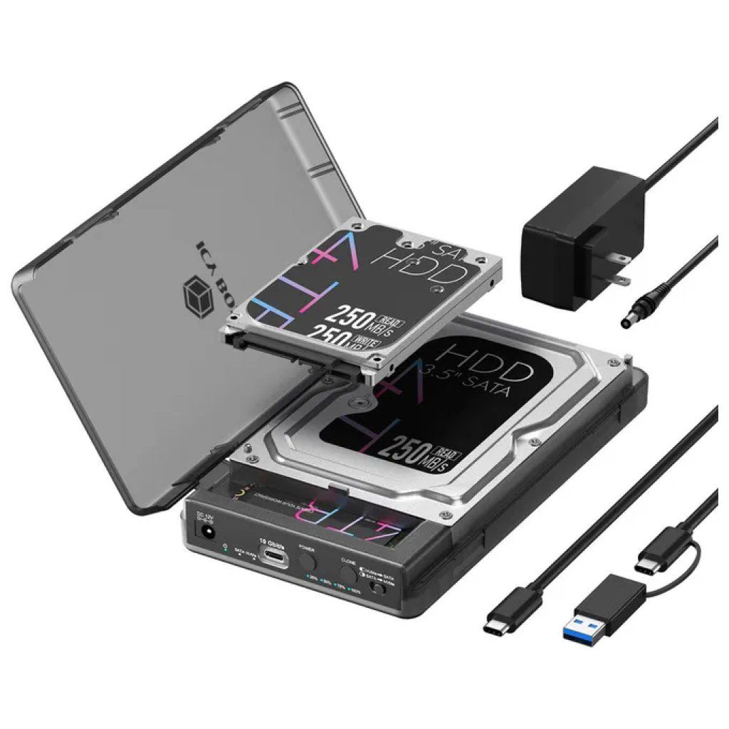 ICY BOX IB-3882MSCL-CU31 Docking Station e Clonatore M.2 NVMe/SATA