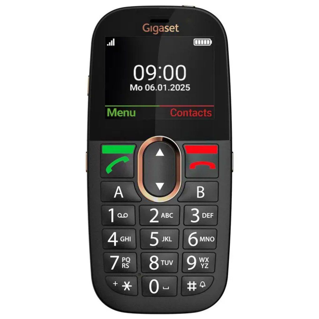 Gigaset GL695 Telefono 4G per Anziani, Nero