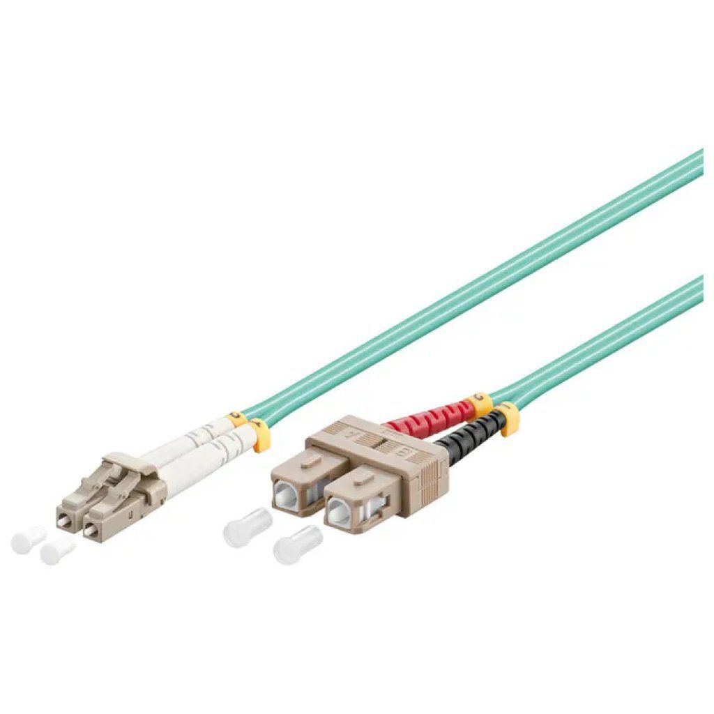 WP EUROPE WP Cabling Cavo Fibra Ottica OM3 LC Duplex-SC Duplex, 7,5 m, Aqua WP EUROPE WP Cabling Cavo Fibra Ottica OM3 LC Duplex-SC Duplex, 7,5 m, Aqua