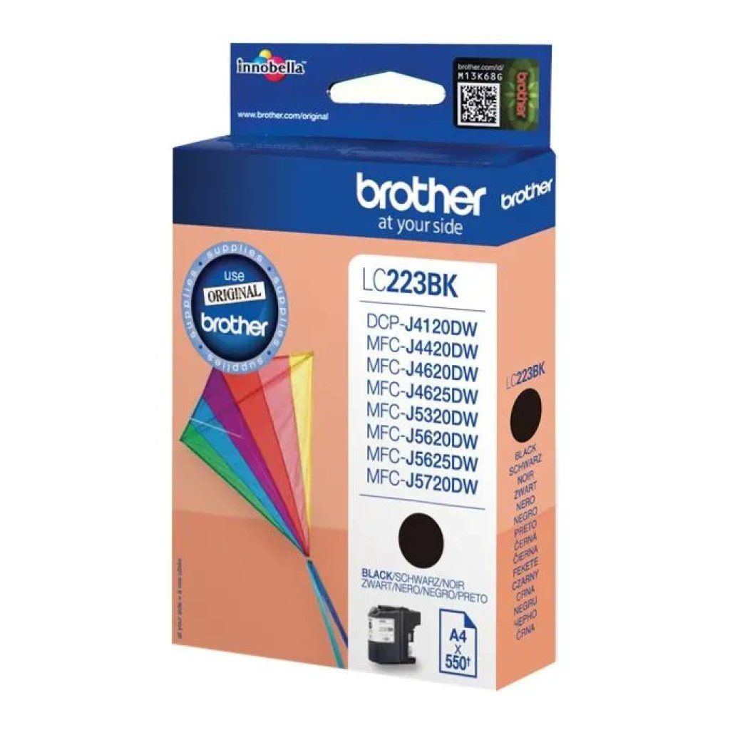 Brother LC-223BK Cartuccia Inkjet Nera Originale, Alta Capacità, 550 Pagine