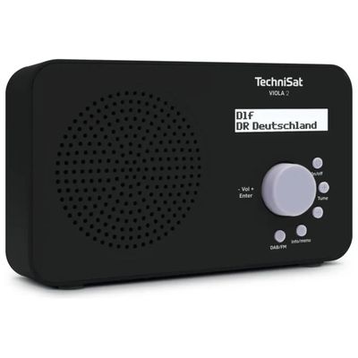 TechniSat VIOLA 2 Radio Portatile DAB+ e FM Nera