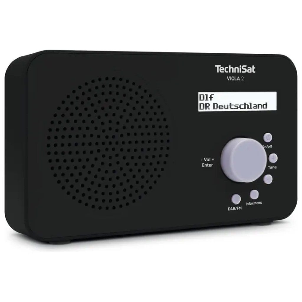 TechniSat VIOLA 2 Radio Portatile DAB+ e FM, Nero