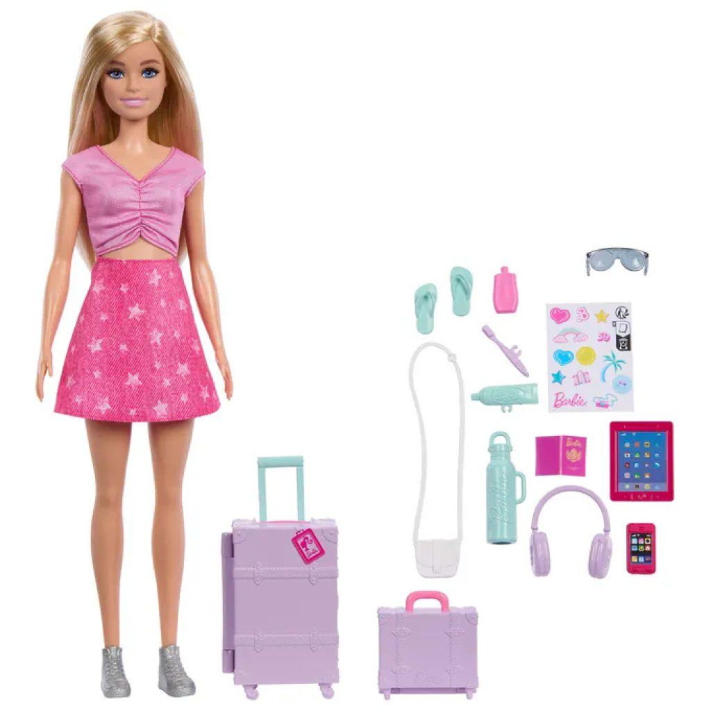 Barbie JMJ47 – Bambola alla moda con accessori da viaggio e tablet