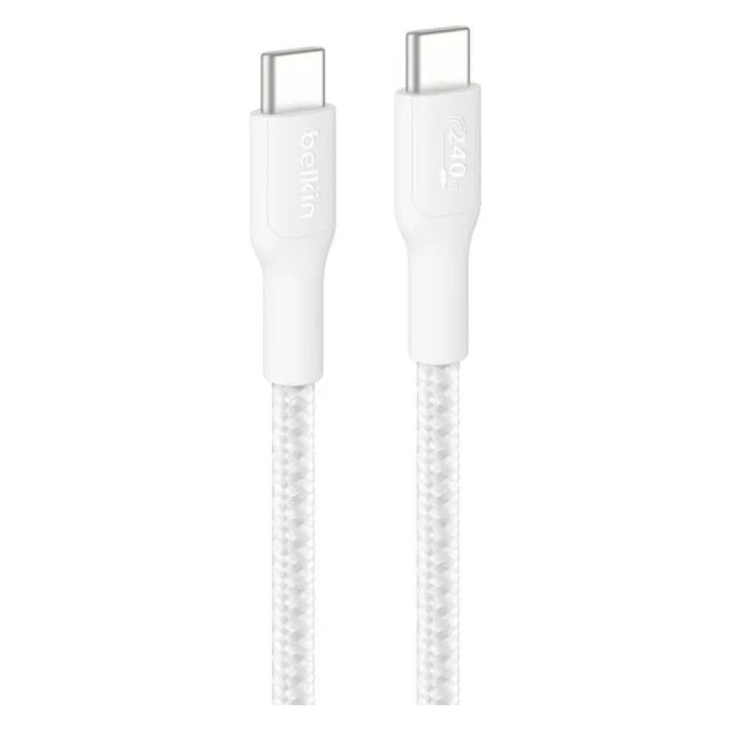 Belkin BoostCharge Pro – Cavo USB-C 240 W, 3 m, bianco Belkin BoostCharge Pro – Cavo USB-C 240 W, 3 m, bianco