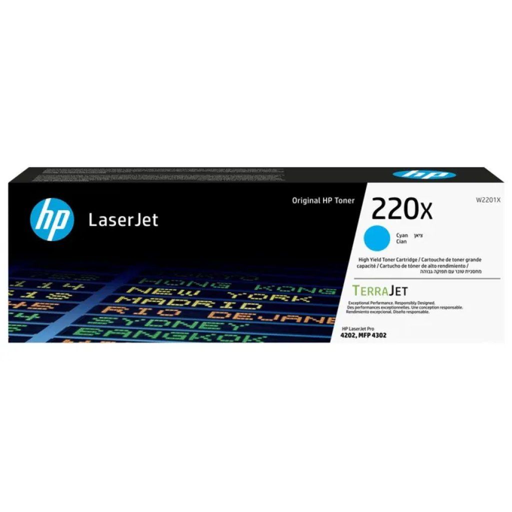 HP 220X W2201X Toner Originale Ciano ad Alta Resa