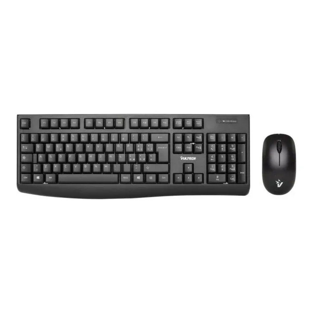 Vultech KM-821W Kit Tastiera e Mouse Wireless 2,4 GHz