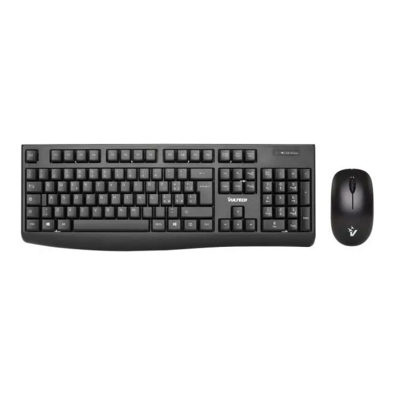 Vultech KM-821W Kit Tastiera e Mouse Wireless 2,4 GHz