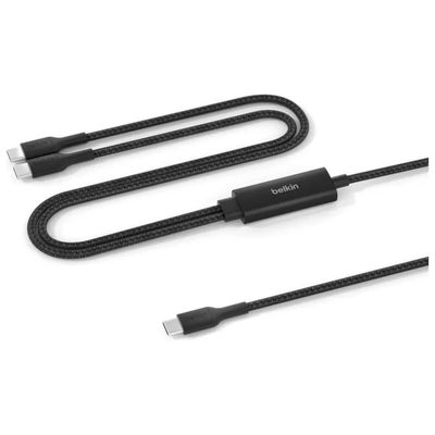 Belkin CAC004HQ1.5MBK Cavo USB-C Dual 140 W, 1,5 m, Nero