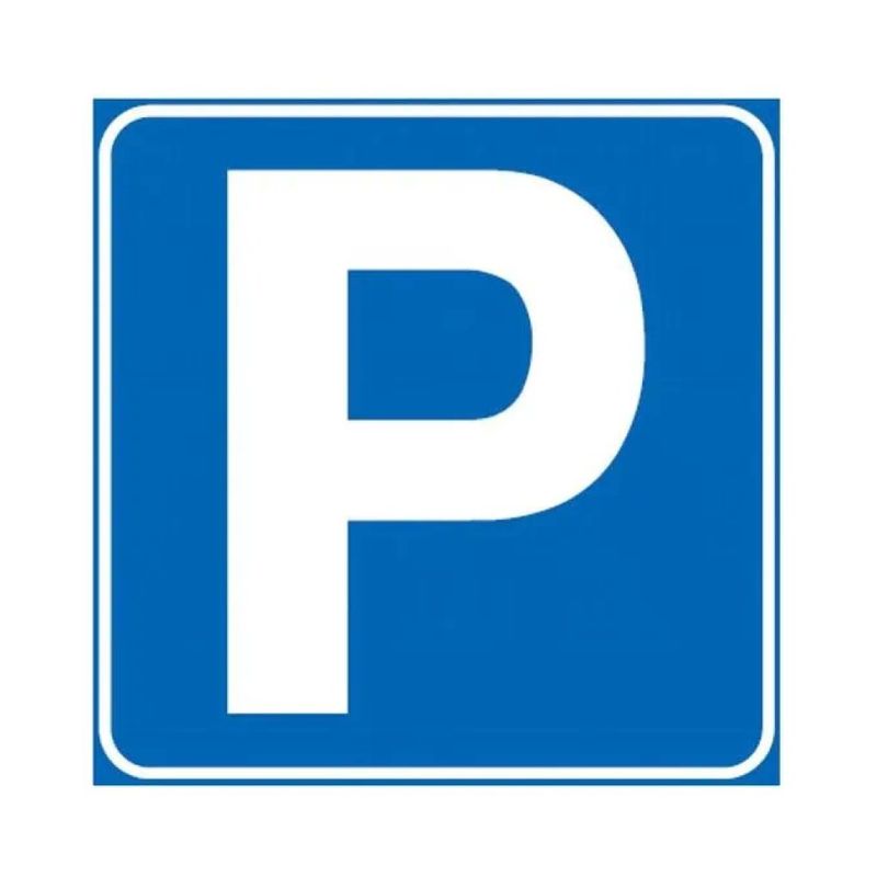 3G Cartello Stradale Parcheggio in Acciaio 60 x 60 cm, Rifrangente Classe I