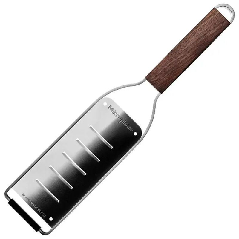 Microplane 43306 Master Grattugia Piatta in Acciaio Inox e Legno