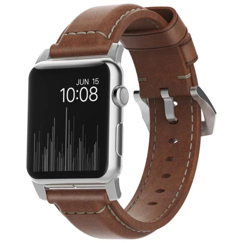 Nomad NM1A4RST00 – Cinturino in pelle marrone per Apple Watch Nomad NM1A4RST00 – Cinturino in pelle marrone per Apple Watch