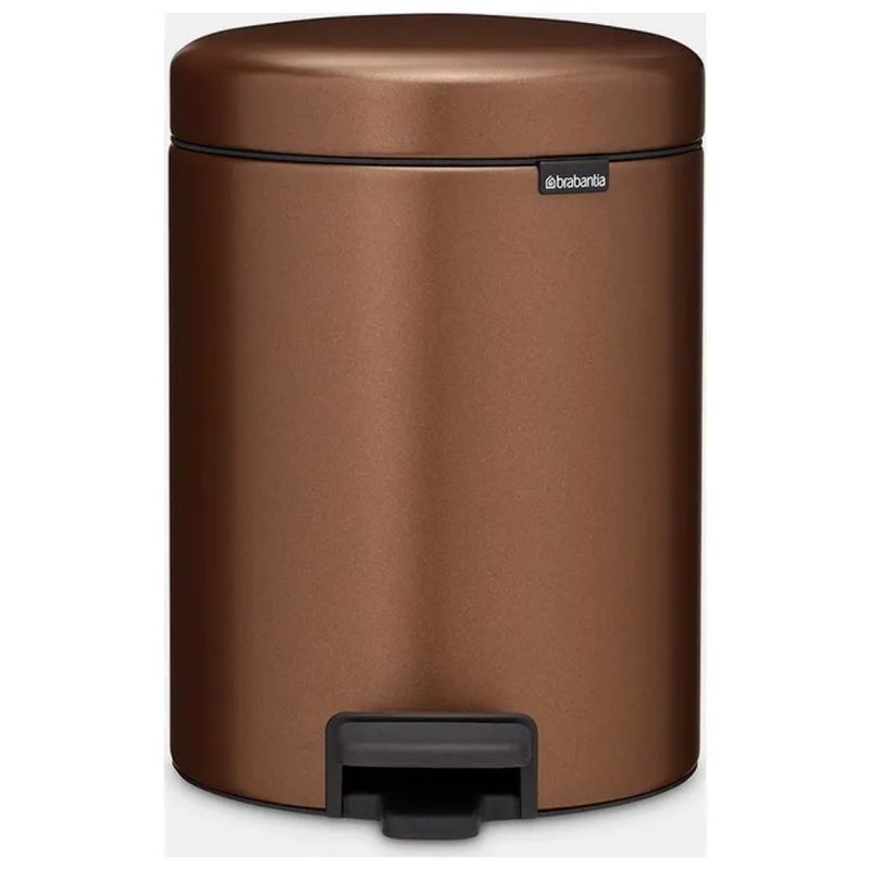 Brabantia NewIcon Pattumiera a Pedale 5 L Marrone