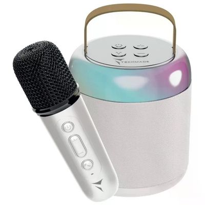 Techmade TM-K2-WH Altoparlante Bluetooth con Microfono, 5 W, Bianco