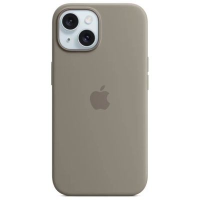 Apple Custodia MagSafe in silicone per iPhone 15 – Grigio Creta